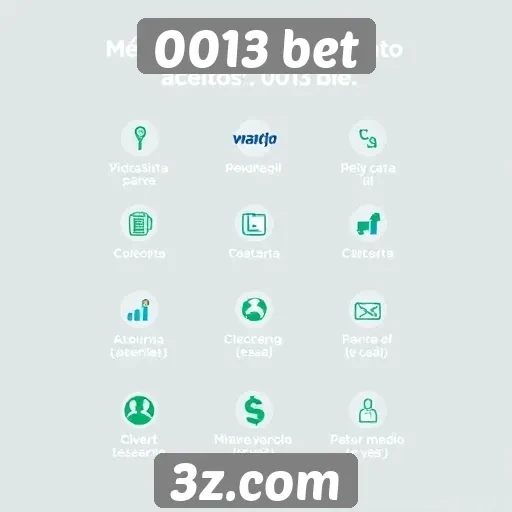 Métodos de pagamento aceitos no 0013 bet